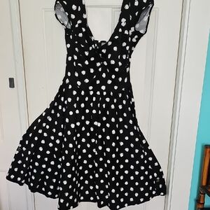 Stop Staring Black and White  SWING Dress - Size Large.